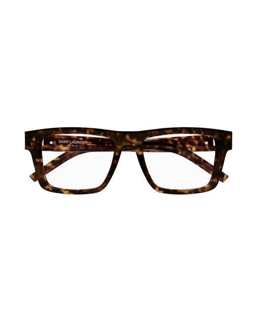 Saint Laurent Black Sl M10_B 002 Optical Frames Acetate Transparent Squared for men