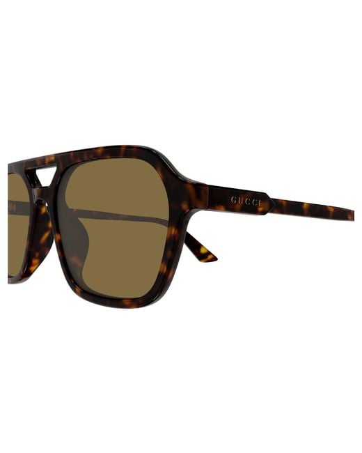 Gucci Black Gg1823Sa 002 Sunglasses Acetate Pilot for men