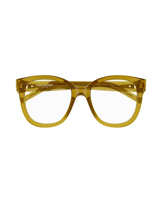 Saint Laurent Black Sl M97 007 Optical Frames Acetate Transparent Squared