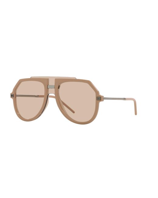 Dolce & Gabbana Natural Dg6195 328493 Sunglasses Injected Pilot Normal for men