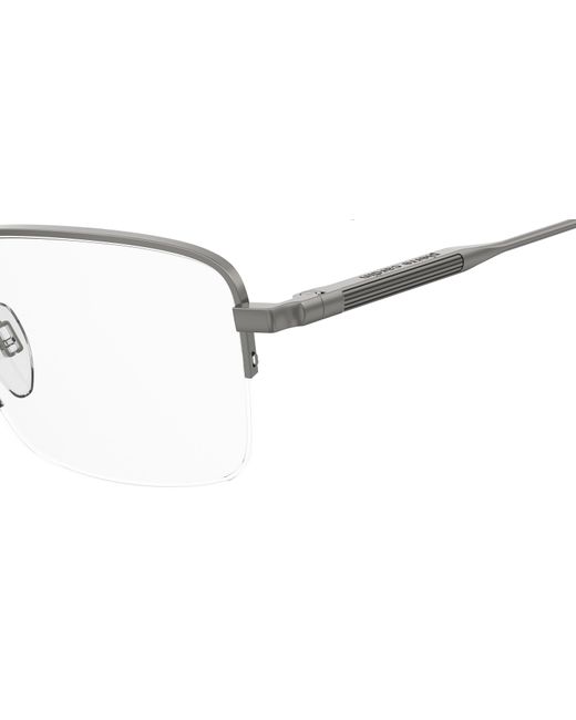 Pierre Cardin Black P.C. 6912 R80 Optical Frames Metal Squared Normal for men