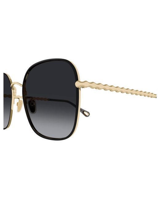 Chloé Black Ch0255Sk 001 Sunglasses Metal Squared