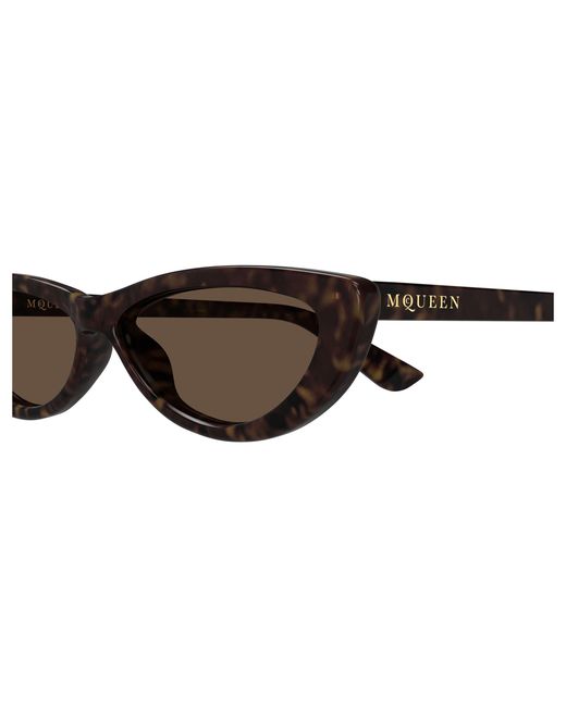 McQueen Black Am0535S 002 Sunglasses Acetate Round