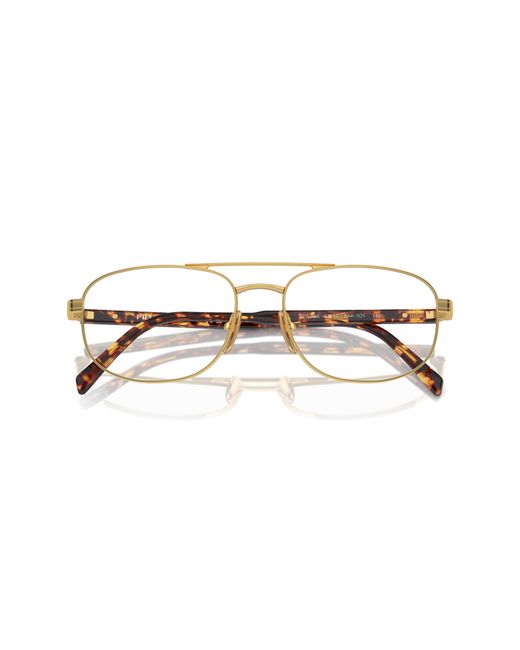 Prada Black Pr A56V 5Ak1O1 Optical Frames Steel Round Normal for men