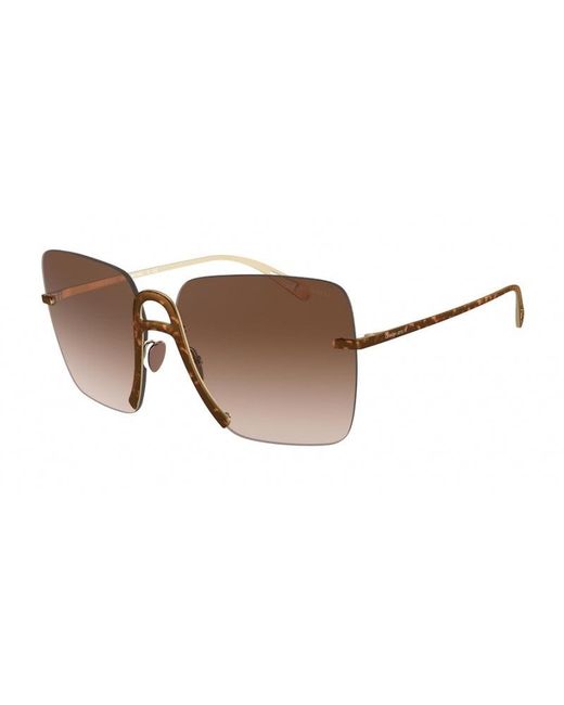 Giorgio Armani Black Ar6118 300413 Sunglasses Metal Squared Normal Shaded