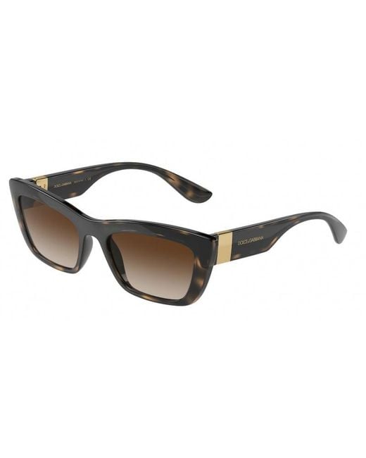 Dolce & Gabbana Black Dg6171 330613 Sunglasses Plastic Cat Eye Normal Nuanced