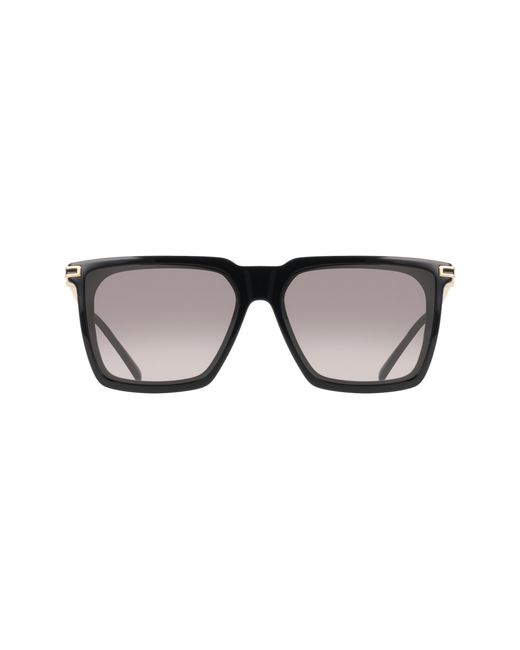 Ferragamo Black Sf2077Slbi 001 Sunglasses Acetate Squared Normal Shaded for men