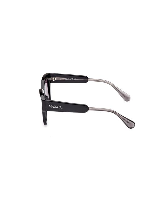 MAX&Co. Black Mo0059 01B Sunglasses Acetate Smoke Squared Normal