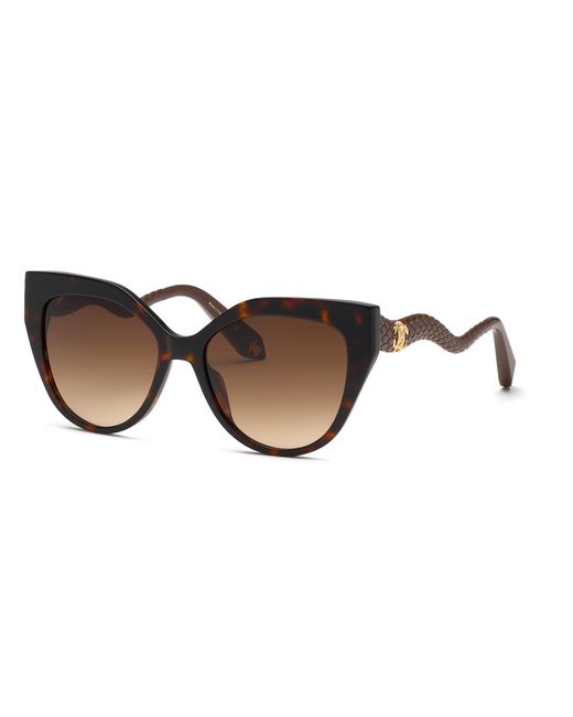 Roberto Cavalli Black Src138M 743 Sunglasses Acetate Squared Normal Nuanced