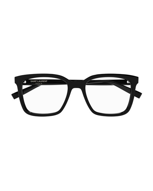 Saint Laurent Black Sl 672 001 Optical Frames Acetate Transparent Squared for men