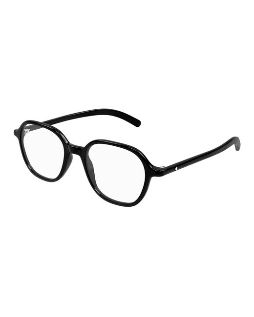 Montblanc Black Mb0387O 001 Optical Frames Transparent Round for men