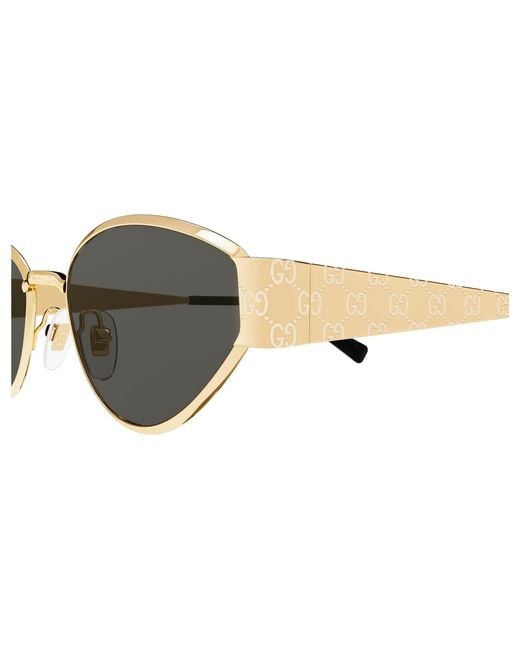 Gucci Black Gg1853S 001 Sunglasses Metal Geometric