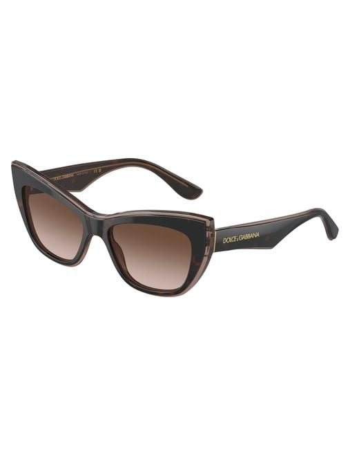 Dolce & Gabbana Black Dg4417 325613 Sunglasses Acetate Cat Eye Normal Shaded