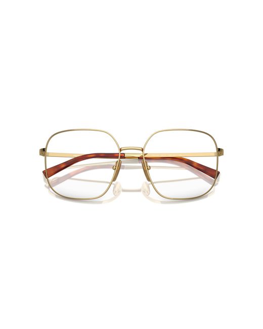 Prada Black Pr A59V 7Oe1O1 Optical Frames Metal Squared