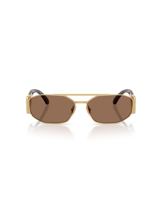 Versace Black Ve2287 100273 Sunglasses Metal Geometric Normal for men