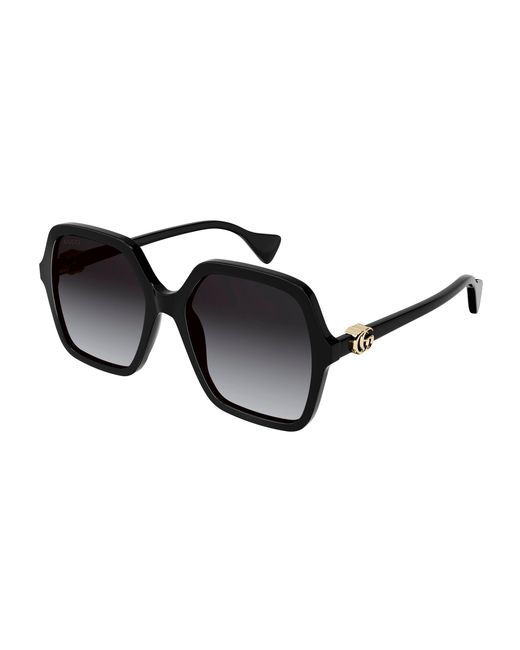 Gucci Black Gg1072Sa 001 Sunglasses Acetate Squared Normal
