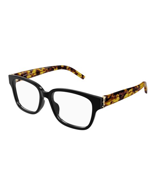 Saint Laurent Black Sl M150 006 Optical Frames Acetate Transparent Squared