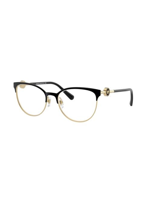 Versace Black Ve1271 1433 Optical Frames Metal Cat Eye Normal