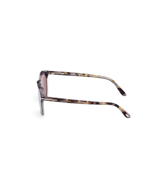Tom Ford Black Ft1097 Lewis 20C Sunglasses Acetate Round Normal Mirror for men