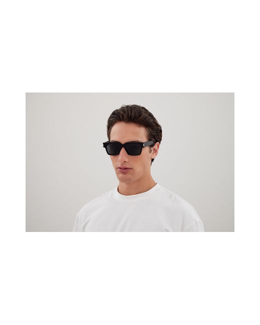 Saint Laurent Black Sl 732 Vadim 001 Sunglasses Acetate Squared for men