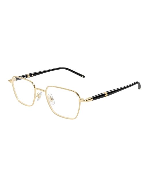Montblanc Black Mb0485O 003 Optical Frames Metal Transparent Squared for men