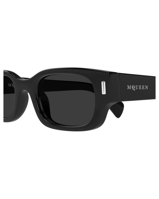McQueen Black Am0549S 001 Sunglasses Acetate Round