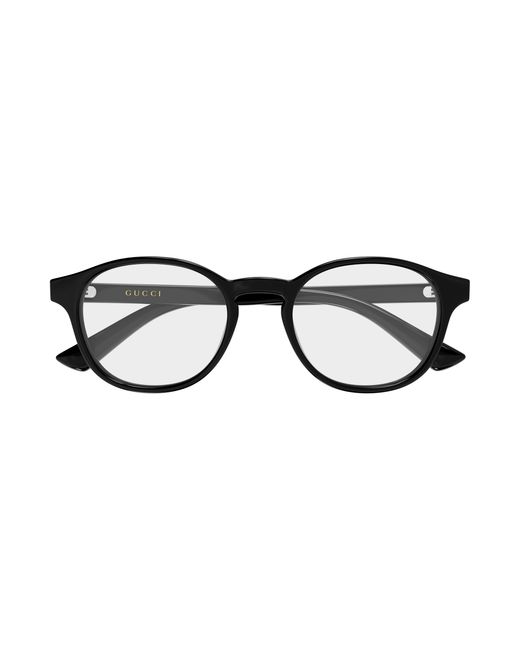 Gucci Black Gg2137Ok 001 Optical Frames Acetate Transparent Round for men