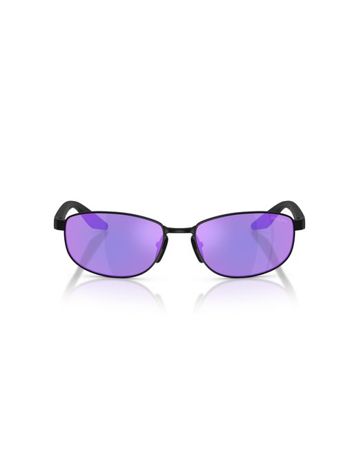 Prada Linea Rossa Black Ps B53S 1Bo60Z Sunglasses Metal Round Normal Mirrored for men