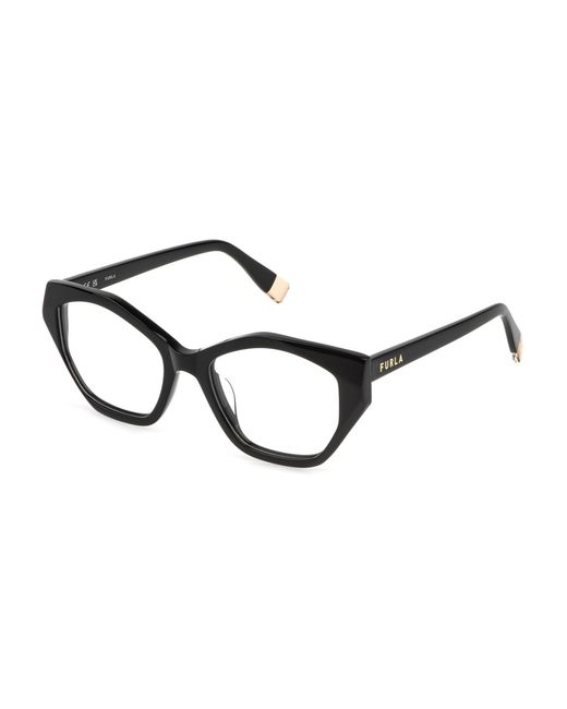 Furla Black Vfu869 700 Optical Frames Acetate Geometric
