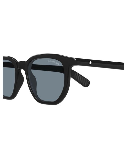 Montblanc Black Mb0352S 008 Sunglasses Acetate Squared for men