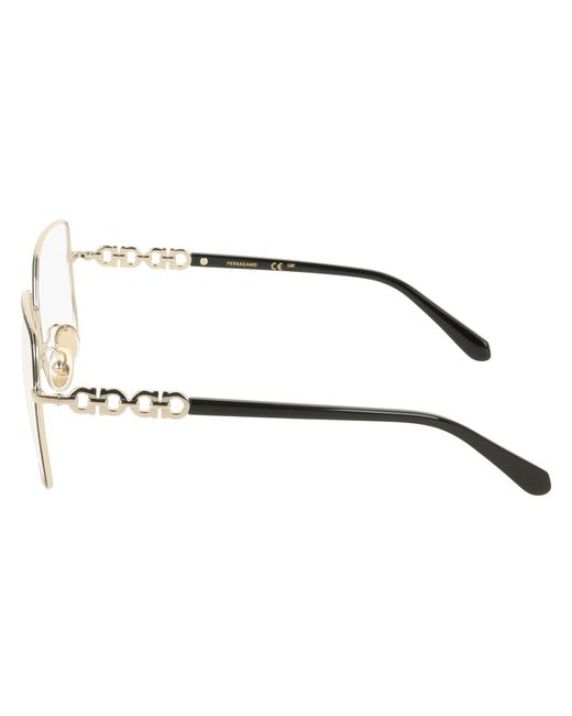 Ferragamo Black Sf2241 703 Optical Frames Metal Squared Normal