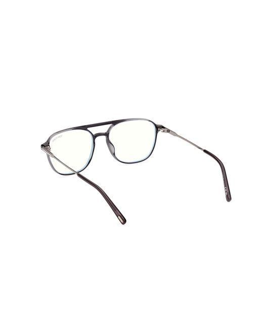 Tom Ford Black Ft5874-B 020 Optical Frames Injected Pilot Normal for men