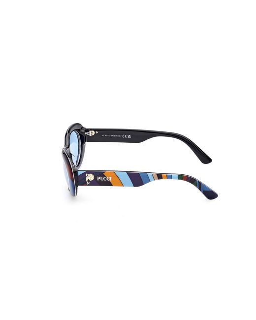 Emilio Pucci Black Ep0234 99V Sunglasses Acetate Round Normal