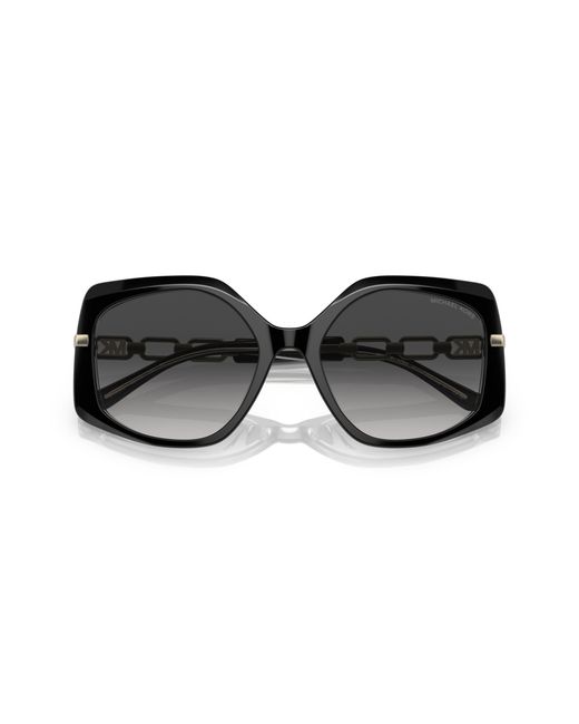 Michael Kors Black Mk2177 Cheyenne 31068G Sunglasses Acetate Geometric Normal Shaded