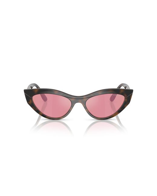 Vogue Eyewear Black Vo5637Su 2386F6 Sunglasses Nylon Cat Eye Mirrored