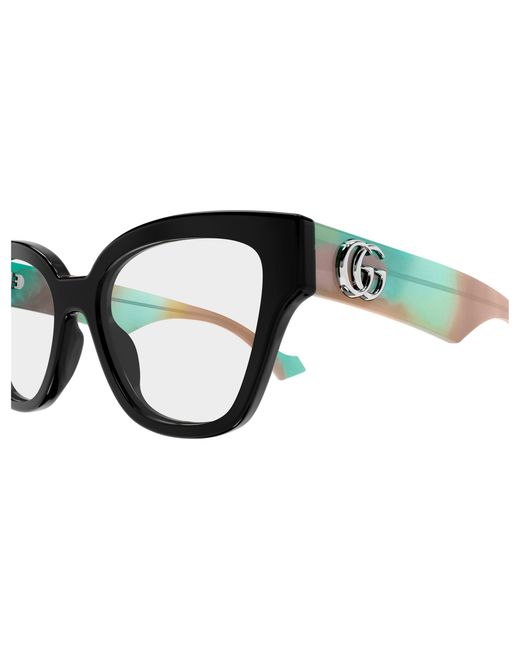 Gucci Black Gg1424O 016 Optical Frames Acetate Transparent Round