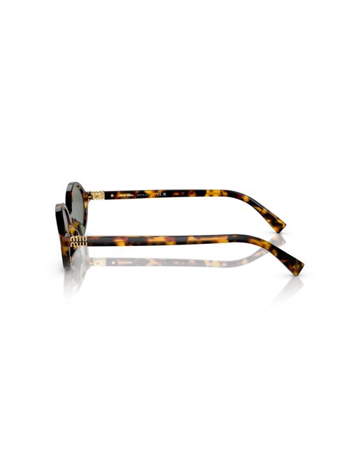 Miu Miu Black Mu 04Zs Vau04M Sunglasses Acetate Round Normal