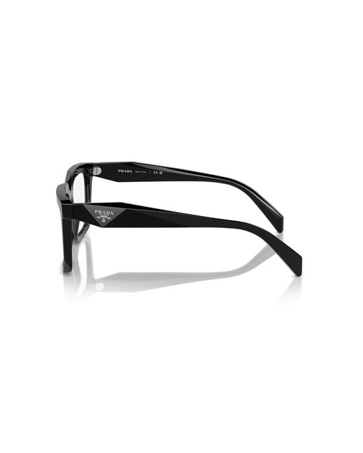 Prada Black Pr A19V 16K1O1 Optical Frames Acetate Squared Normal