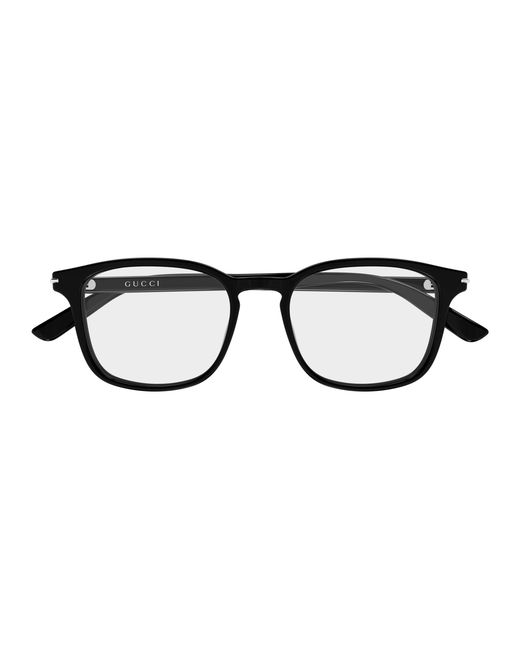 Gucci Black Gg2129O 001 Optical Frames Acetate Transparent Squared for men