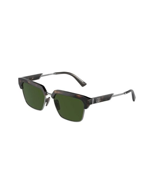Dolce & Gabbana Green Dg6185 502/71 Sunglasses Injected Squared Normal for men