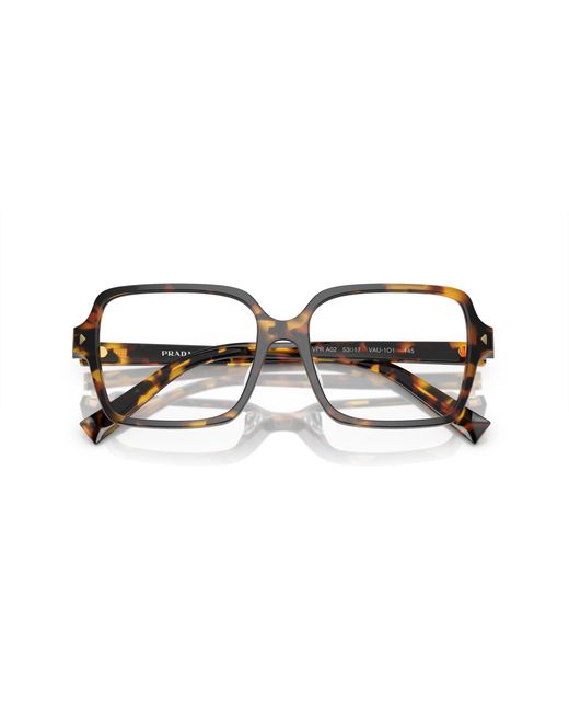 Prada Black Pr A02V Vau1O1 Optical Frames Acetate Transparent Pillow Normal