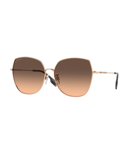 Burberry Black Be3136D 1337G9 Sunglasses Steel Squared Normal Shaded