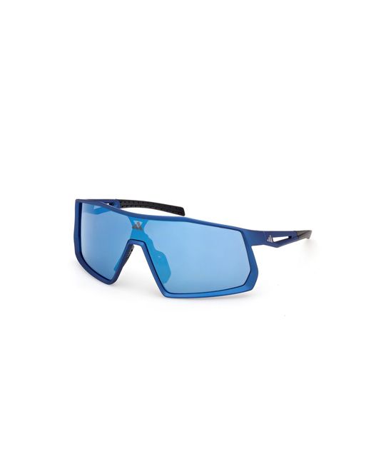 Adidas Originals Blue Sp0123 Kentro 91X Sunglasses Injected Mask Normal for men
