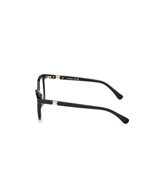 Max Mara Black Mm5238 001 Optical Frames Acetate Round Normal
