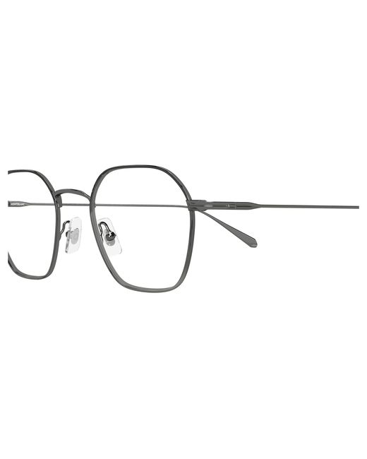 Montblanc Black Mb0472O 003 Optical Frames Metal Transparent Geometric for men