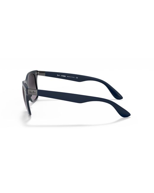 Ray-Ban Black Rb4195 Wayfarer Liteforce Sunglasses, Matte Blue/grey Gradient, 52 Mm