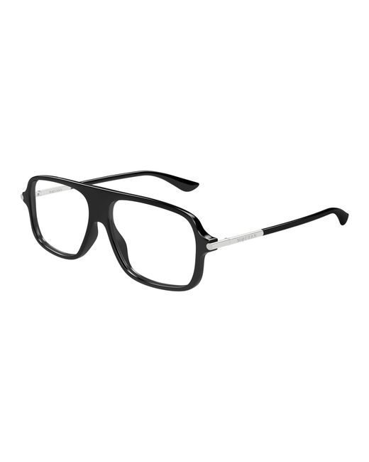 McQueen Black Am0555O 001 Optical Frames Acetate Transparent Pilot