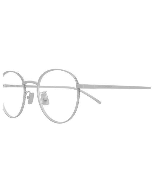 Bottega Veneta Black Bv1424Oa 002 Optical Frames Titanium Transparent Round