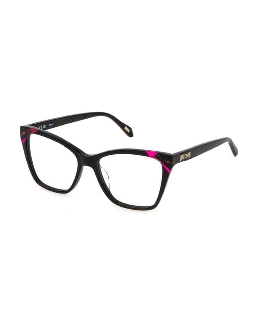 Just Cavalli Black Vjc077 09P2 Optical Frames Acetate Squared