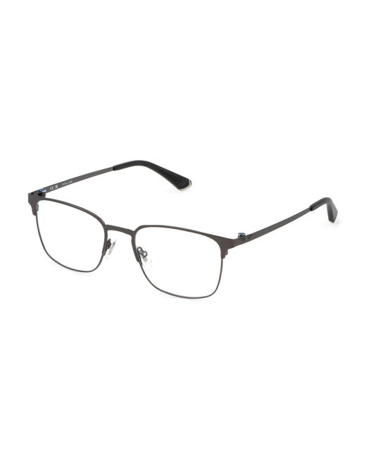 Police Black Vplp14 Tailwind Pro 1 584 Optical Frames Metal Squared for men